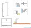 Radaway Idea DWJ Brushed Nickel drzwi wnękowe 160cm prawe szczotkowany nikiel 387020-91-01R